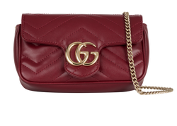 Mini Marmont, Leather, Burgundy, 476433, DB, B, 3*